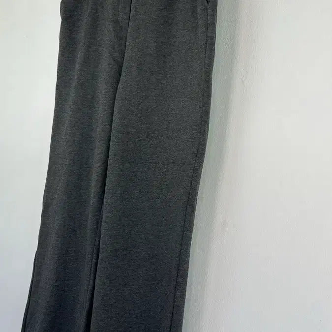 [BUNJANG] Charcoal Gray Wide Slacks Pants / 차콜 그레이 와이드 슬렉스 팬츠