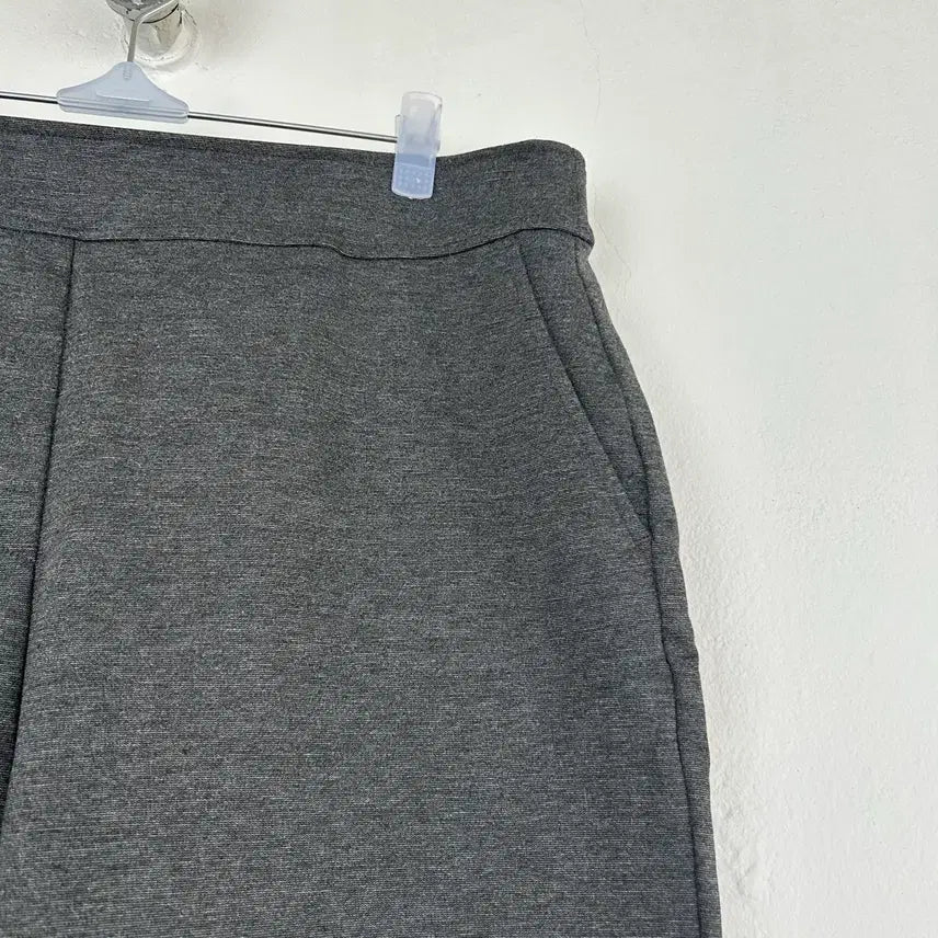[BUNJANG] Charcoal Gray Wide Slacks Pants / 차콜 그레이 와이드 슬렉스 팬츠