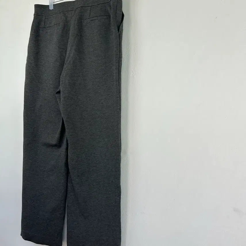 [BUNJANG] Charcoal Gray Wide Slacks Pants / 차콜 그레이 와이드 슬렉스 팬츠