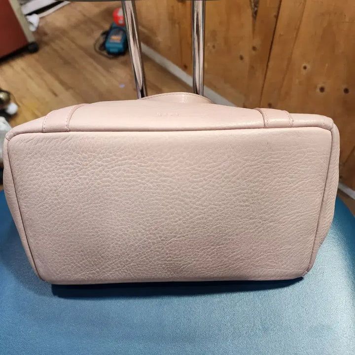 [BUNJANG] Hoze Beige Leather Tote Bag / hoze 호제 가죽 토트백 베이지