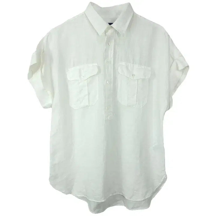 [SOLD OUT] 폴로 랄프로렌 린넨 풀오버 반팔 셔츠 아이보리 M20242