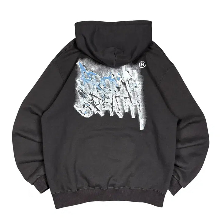 [BUNJANG] Brownbreath Charcoal Hoodie / 브라운브레스 차콜 후드티