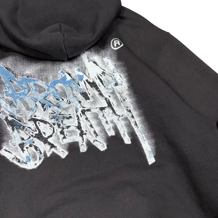 [BUNJANG] Brownbreath Charcoal Hoodie / 브라운브레스 차콜 후드티
