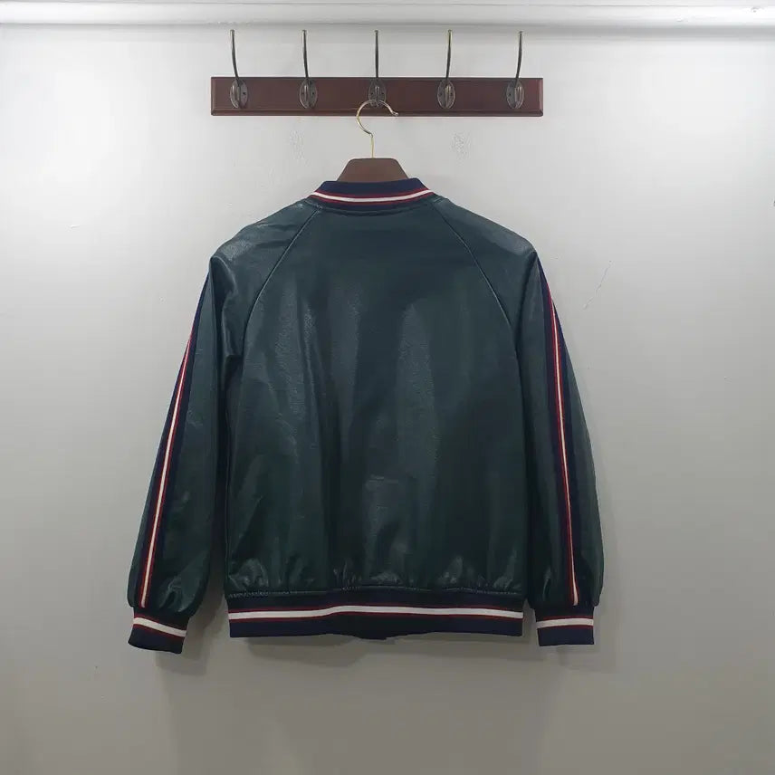 [BUNJANG] Queenis Teal Faux Leather Lightweight Jacket / 추M Queenis 여성 청록색 인조가죽 가벼운 간절기 자켓