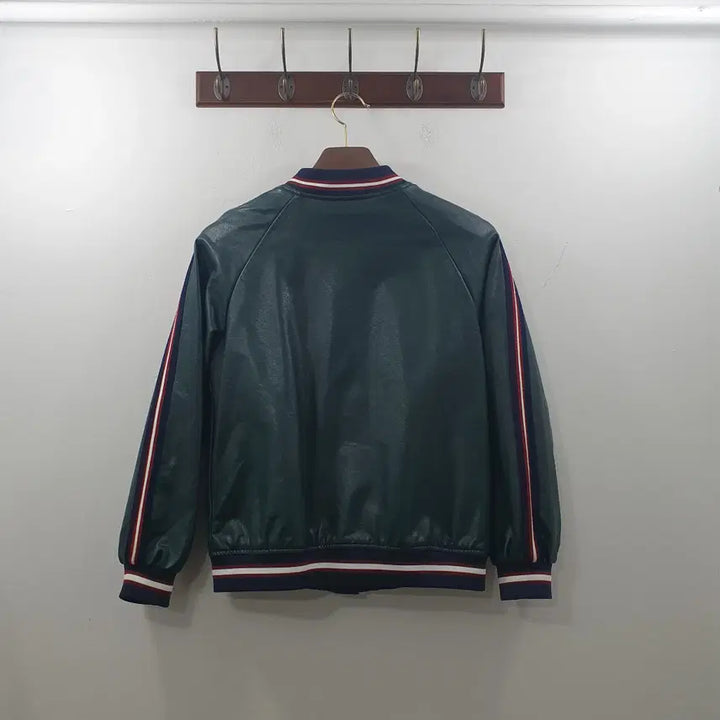 [BUNJANG] Queenis Teal Faux Leather Lightweight Jacket / 추M Queenis 여성 청록색 인조가죽 가벼운 간절기 자켓