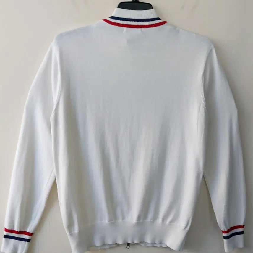 [BUNJANG] Titleist Diamond Full-Zip Sweater / 타이틀리스트 L 폴리-코튼 혼방 다이아몬드 풀집 스웨터. WH. +B.