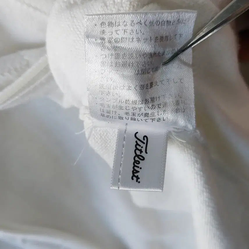 [BUNJANG] Titleist Diamond Full-Zip Sweater / 타이틀리스트 L 폴리-코튼 혼방 다이아몬드 풀집 스웨터. WH. +B.