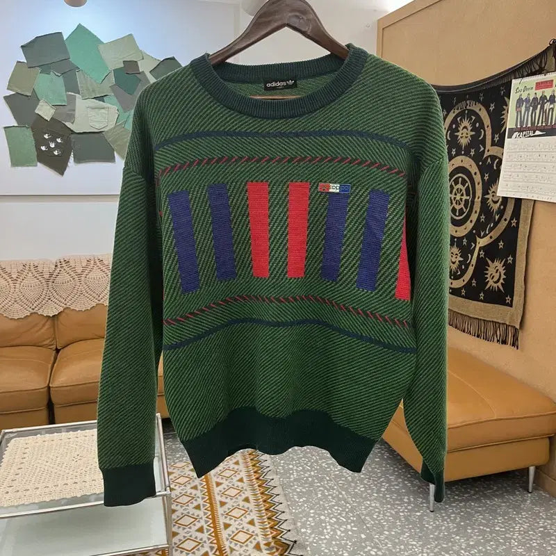 [BUNJANG] Adidas Retro Wool Knit Sweater / 아디다스 희귀 레트로 90&