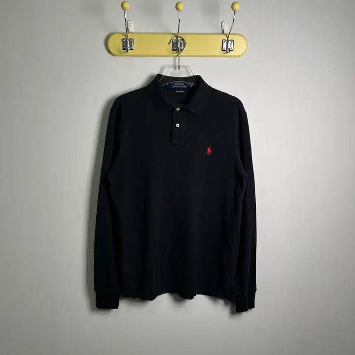 [BUNJANG] Polo Ralph Lauren Black Long Sleeve Polo Shirt (M) / 폴로 랄프로렌 블랙 긴팔 폴로 셔츠 M