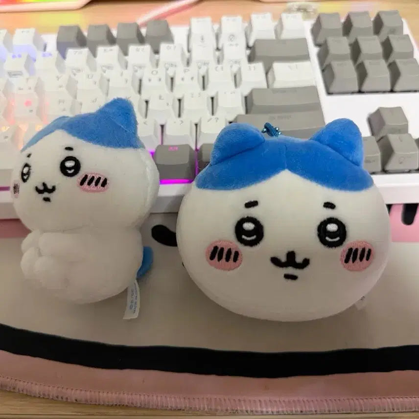 [BUNJANG] Hachiware Face &amp; Sitting Plush Doll Bundle Set / (일괄) 하치와레 가챠 모찌모찌 페이스 인형 누이 + 앉은 인형