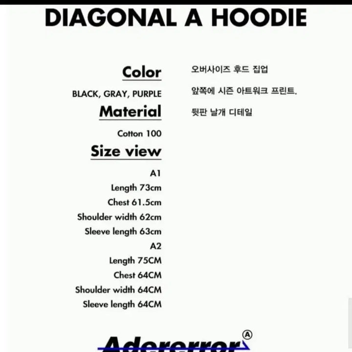 [BUNJANG] ADER Error Grey Hoodie Zip-up / 아더에러 그레이 후드집업