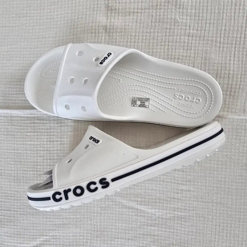 [BUNJANG] Crocs Slide White Slippers / 크록스 슬라이드 화이트 슬리퍼