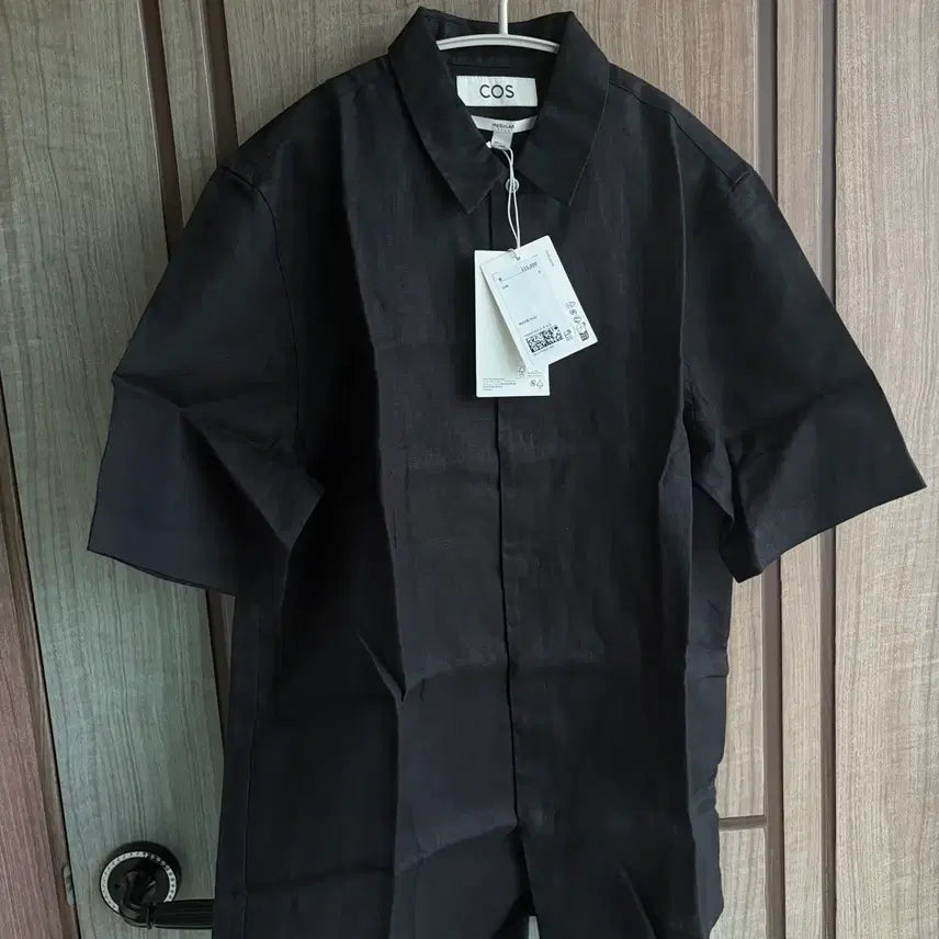 [BUNJANG] COS Recycled Linen Oversized Short Sleeve Shirt / [새상품]코스 COS 리사이클 린넨 오버사이즈 반팔셔츠 블랙
