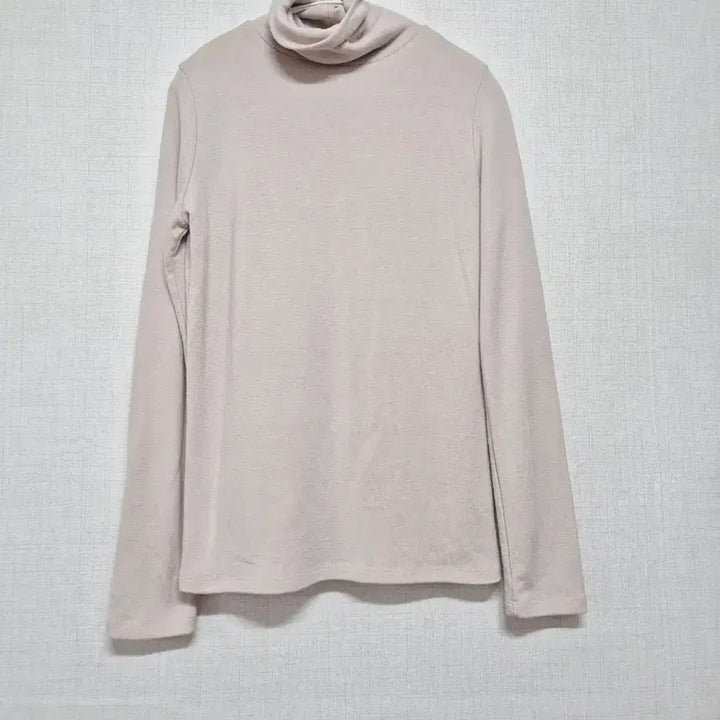 [BUNJANG] Beige Turtleneck Long Sleeve T-shirt / 목폴라 긴팔 티셔츠