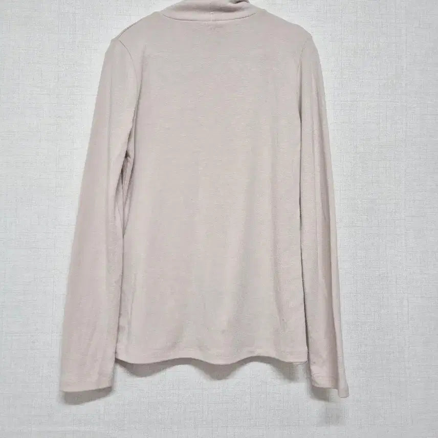 [BUNJANG] Beige Turtleneck Long Sleeve T-shirt / 목폴라 긴팔 티셔츠