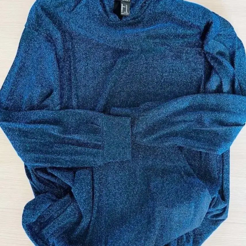 [BUNJANG] Forever 21 Glitter Blue Hoodie / Forever 21의 파란색 반짝이 후드
