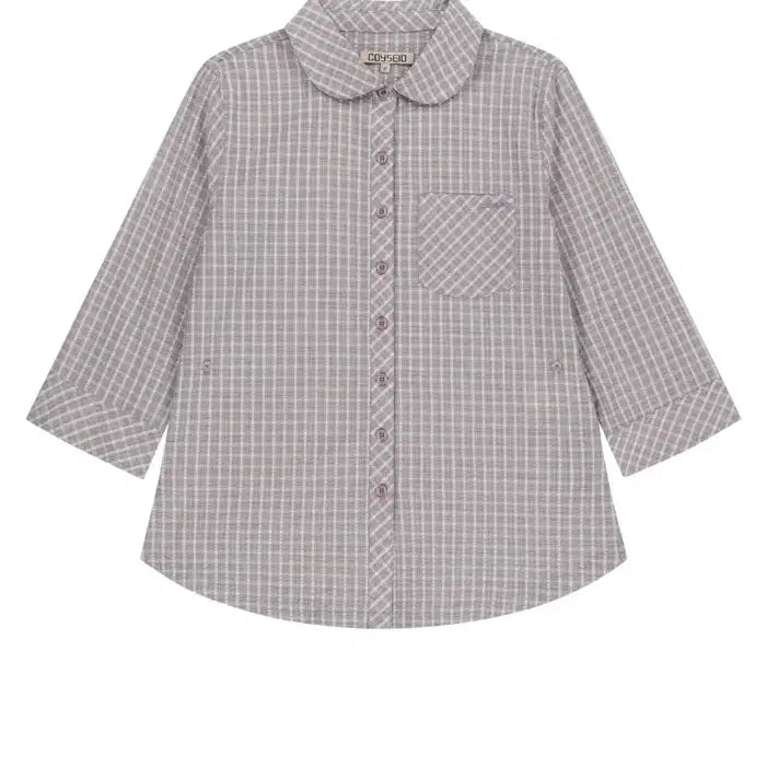 [SOLD OUT] 코이세이오 라운드 카라 카프리 셔츠 애쉬 핑크 1