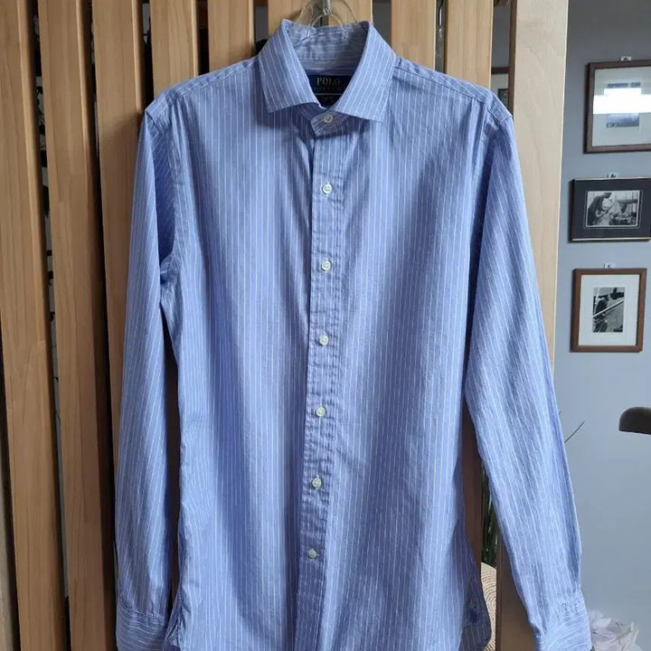 [BUNJANG] Polo Ralph Lauren Striped Shirt - Sky Blue / 폴로 랄프로렌 스트라이프 셔츠 하늘색