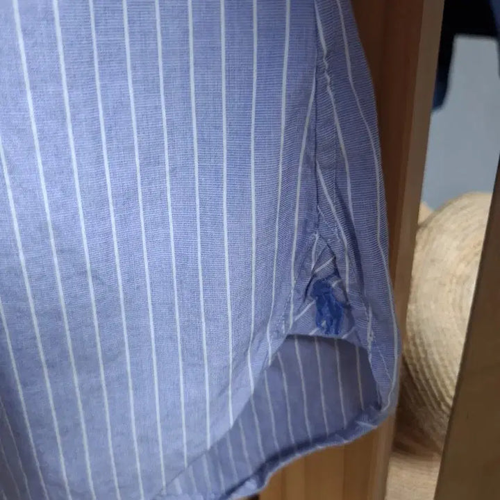 [BUNJANG] Polo Ralph Lauren Striped Shirt - Sky Blue / 폴로 랄프로렌 스트라이프 셔츠 하늘색