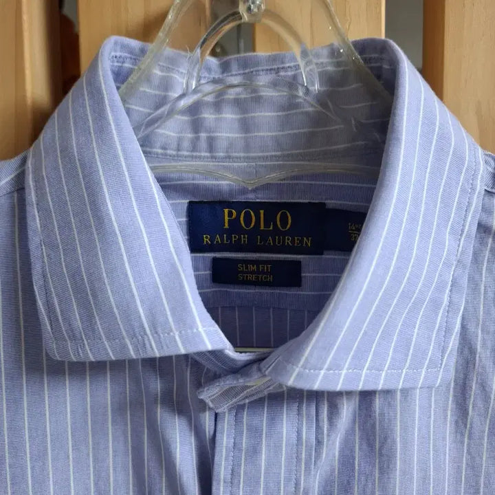 [BUNJANG] Polo Ralph Lauren Striped Shirt - Sky Blue / 폴로 랄프로렌 스트라이프 셔츠 하늘색