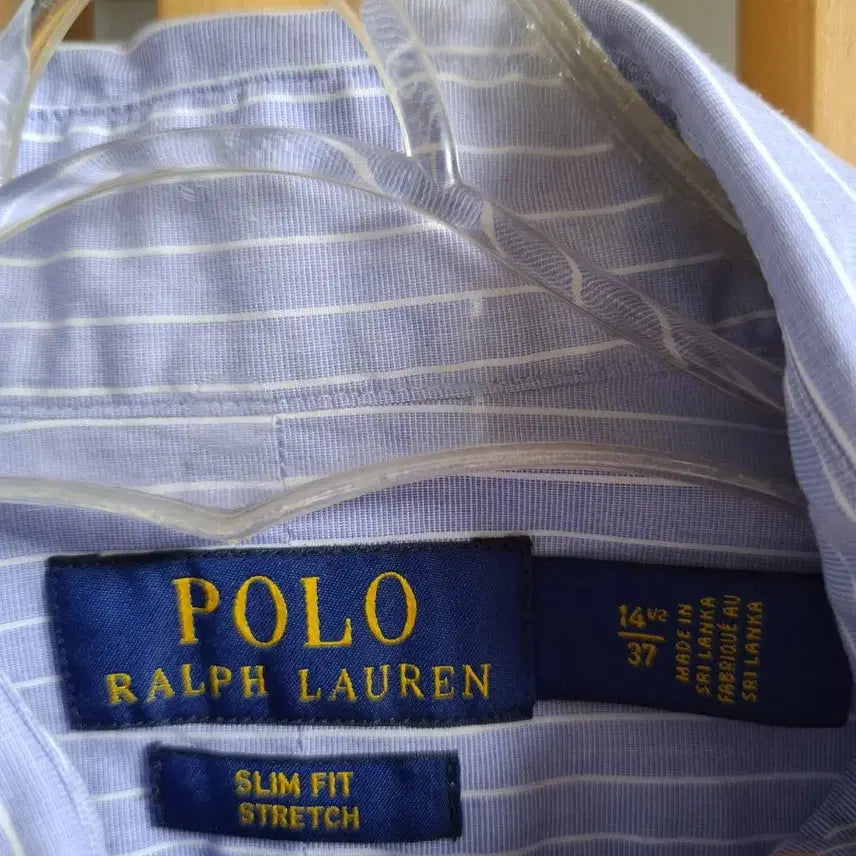 [BUNJANG] Polo Ralph Lauren Striped Shirt - Sky Blue / 폴로 랄프로렌 스트라이프 셔츠 하늘색