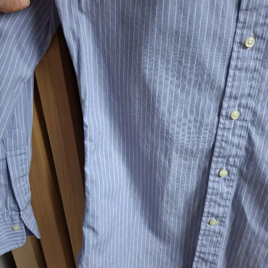 [BUNJANG] Polo Ralph Lauren Striped Shirt - Sky Blue / 폴로 랄프로렌 스트라이프 셔츠 하늘색
