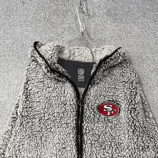 [BUNJANG] NFL Starter Vintage Fleece Hoodie L / NFL 빈티지 그레이 로고 후리스 오버핏 후드집업 L