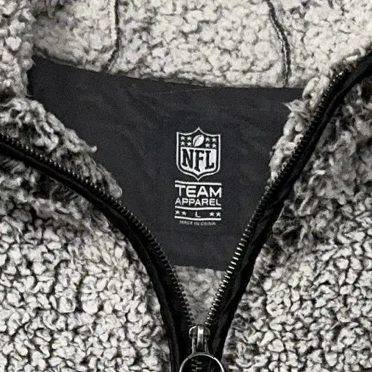 [BUNJANG] NFL Starter Vintage Fleece Hoodie L / NFL 빈티지 그레이 로고 후리스 오버핏 후드집업 L