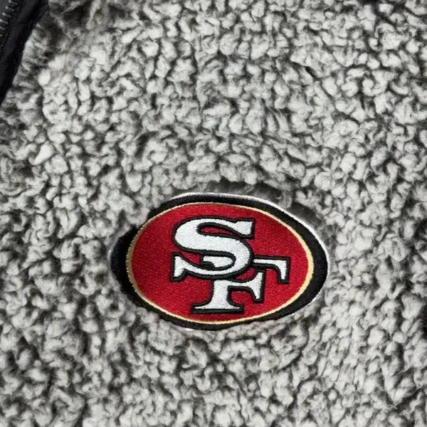 [BUNJANG] NFL Starter Vintage Fleece Hoodie L / NFL 빈티지 그레이 로고 후리스 오버핏 후드집업 L