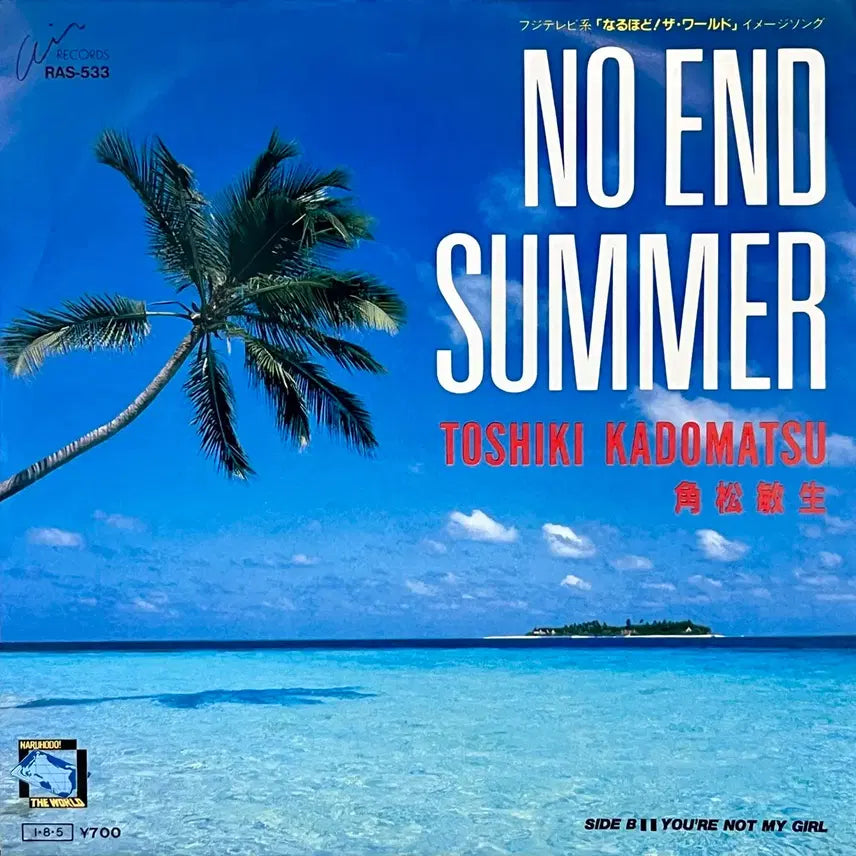 [BUNJANG] Toshiki Kadomatsu No End Summer 7" Vinyl Record / 시티팝LP 7" 카도마츠 토시키 -No End Summer