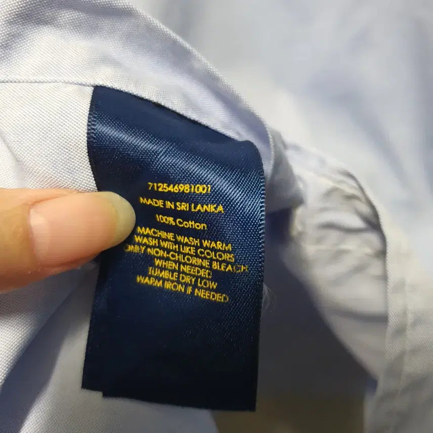 [BUNJANG] Polo Ralph Lauren Oxford Shirt Blue 15 / 폴로 랄프로렌 반팔 옥스포드 셔츠 블루 15