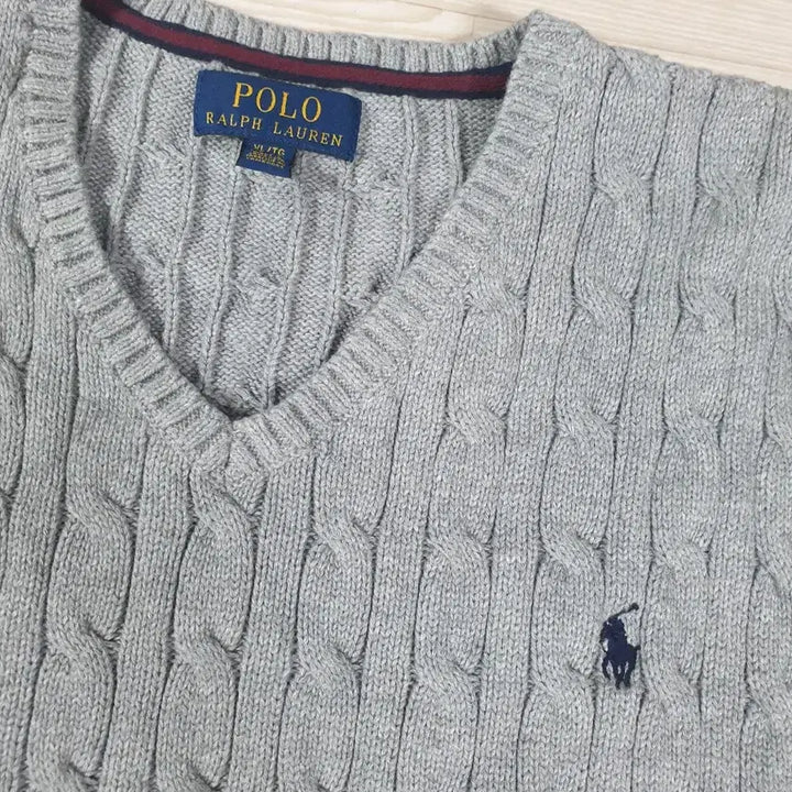 [BUNJANG] Polo Ralph Lauren V-Neck Knit Vest L / 폴로 랄프로렌 브이넥 조끼 니트 L