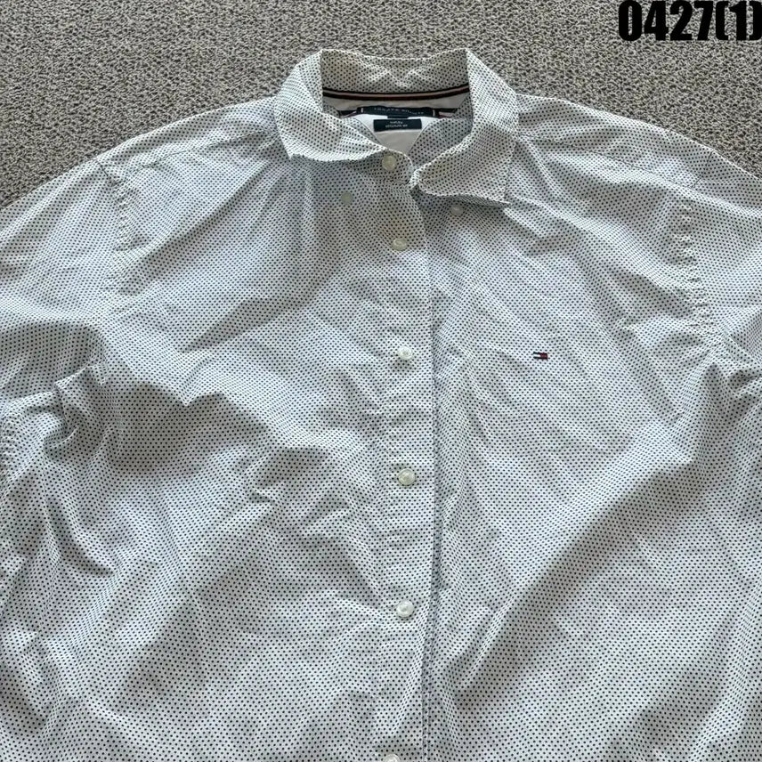 [BUNJANG] Tommy Hilfiger Dot Long Sleeve Shirt / 타미힐피거 도트 긴팔 셔츠 L