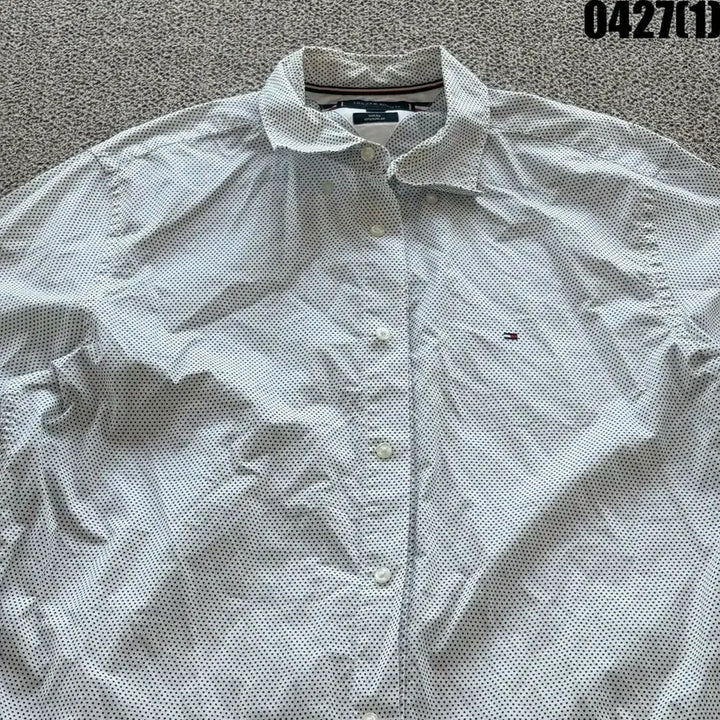 [BUNJANG] Tommy Hilfiger Dot Long Sleeve Shirt / 타미힐피거 도트 긴팔 셔츠 L