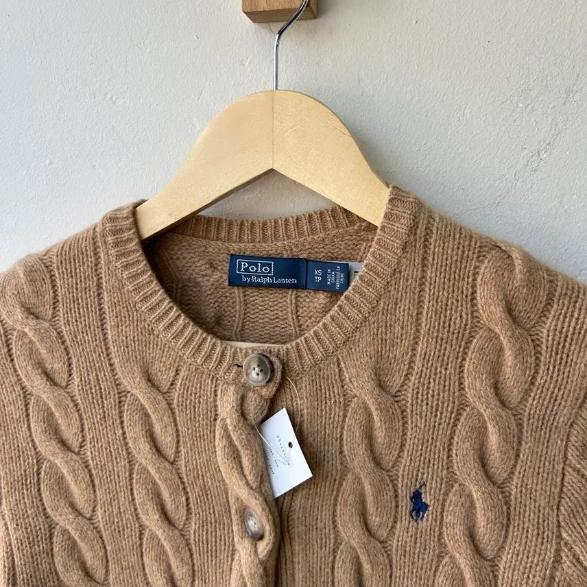 [BUNJANG] Polo Ralph Lauren Cable Wool Cashmere Cardigan / 16788 - 폴로 랄프로렌 케이블 울 가디건 (울 80% 캐시미어 10