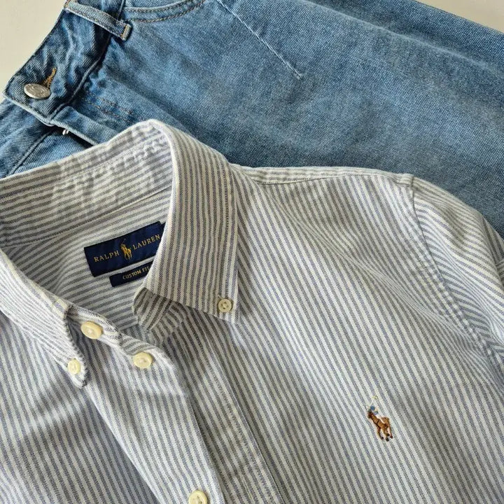 [BUNJANG] Polo Ralph Lauren Striped Shirt / 폴로랄프로렌 스트라이프 셔츠