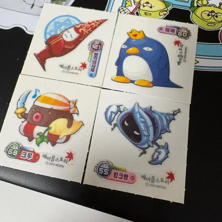 [BUNJANG] MapleStory Character Sticker Set (4 Types) / 고전)메이플스토리 캐릭터 스티커 띠부띠부실 4종