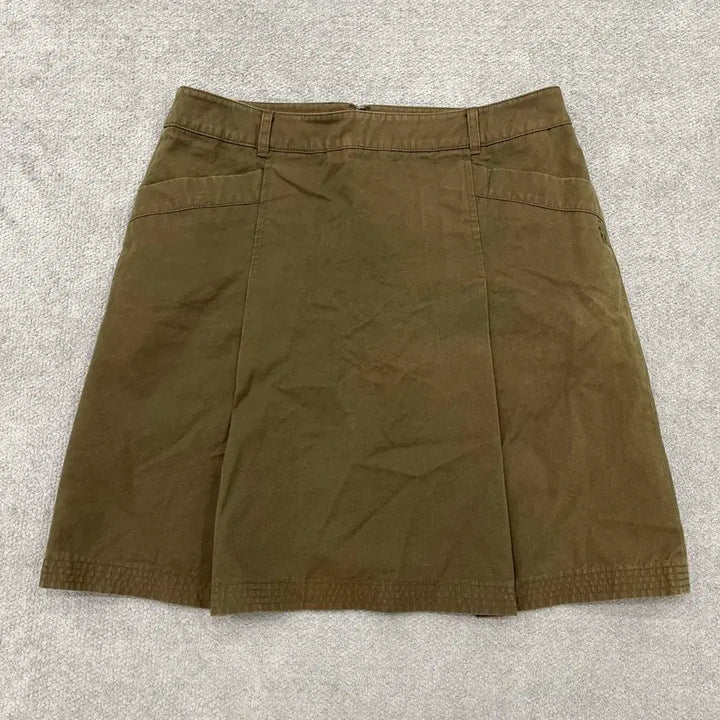 [BUNJANG] Hazzys Cotton Khaki Skirt / M 해지스 코튼 카키 스커트
