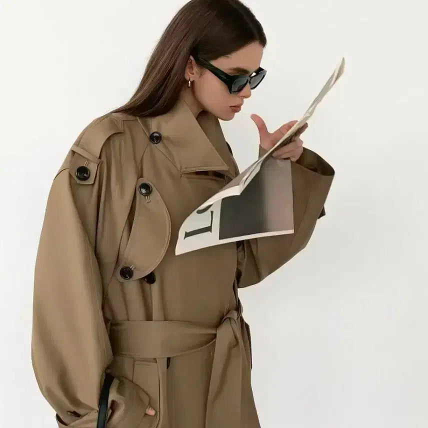 [BUNJANG] Oversized Trench Coat Beige Women&
