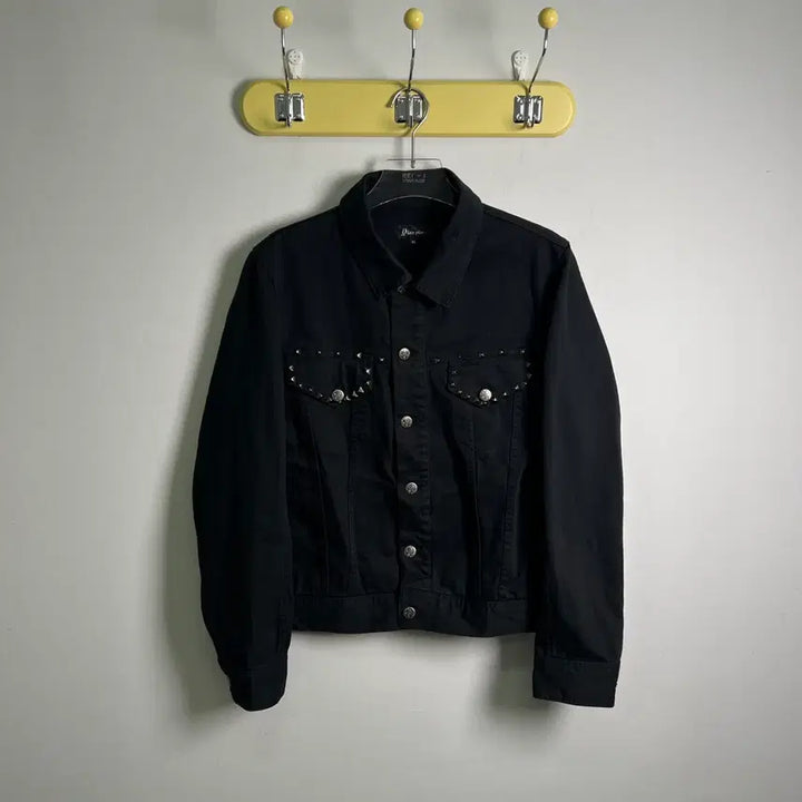 [BUNJANG] Vintage Black Studded Denim Jacket (Size M) / jpn vtg 빈티지 블랙 스터드 데님 자켓 M