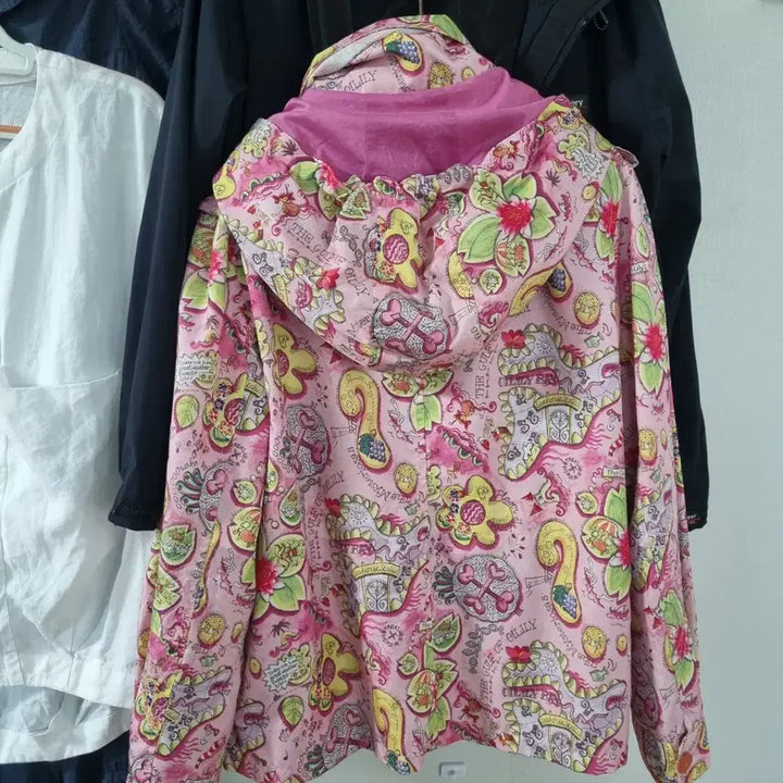[BUNJANG] Oilily Pink Pattern Hooded Jacket / Oilily 핑크 패턴 후드 자켓