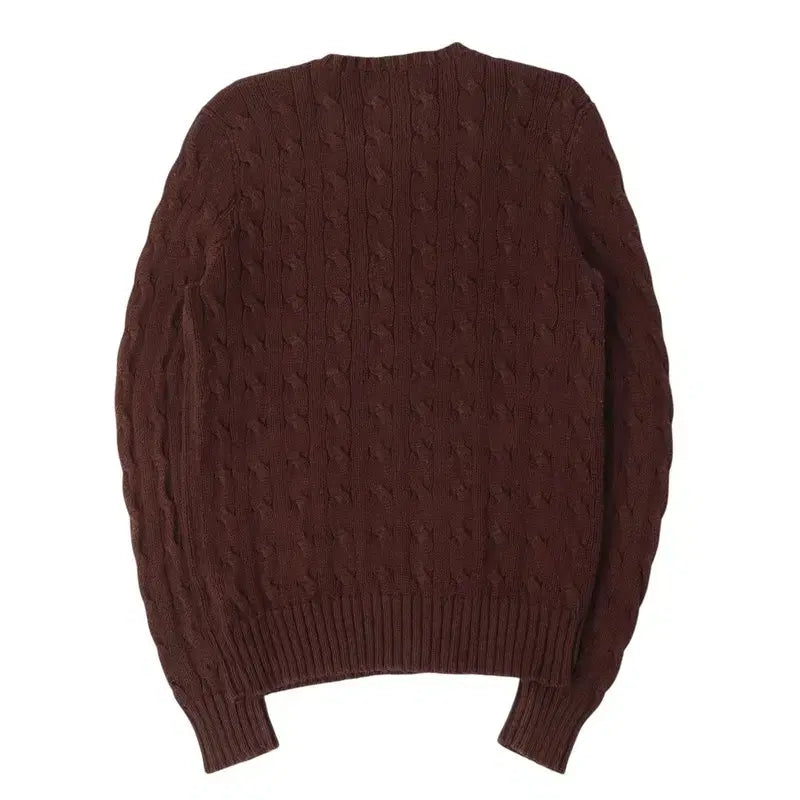 [BUNJANG] Polo Ralph Lauren Brown Cable Knit Sweater / 폴로 랄프로렌 브라운 케이블 니트