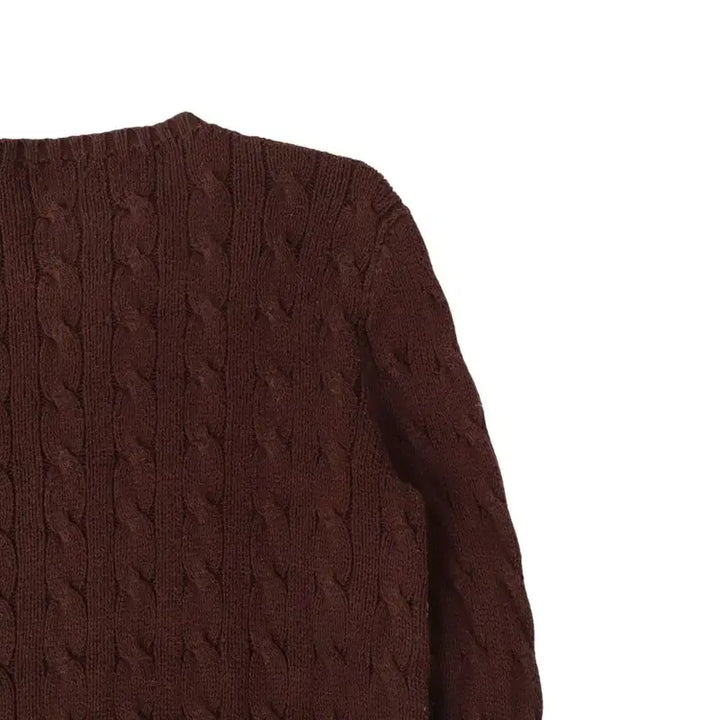 [BUNJANG] Polo Ralph Lauren Brown Cable Knit Sweater / 폴로 랄프로렌 브라운 케이블 니트