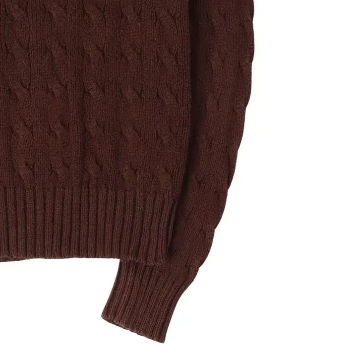 [BUNJANG] Polo Ralph Lauren Brown Cable Knit Sweater / 폴로 랄프로렌 브라운 케이블 니트