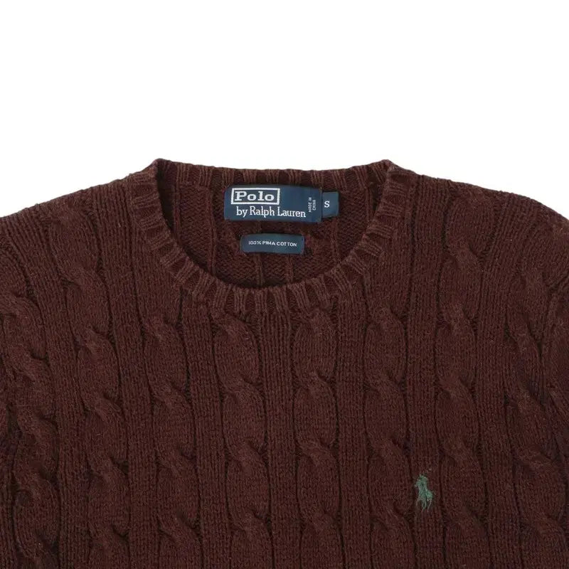 [BUNJANG] Polo Ralph Lauren Brown Cable Knit Sweater / 폴로 랄프로렌 브라운 케이블 니트