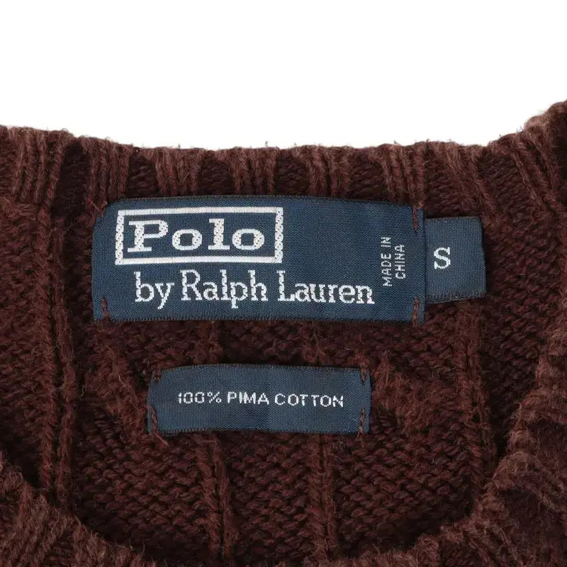 [BUNJANG] Polo Ralph Lauren Brown Cable Knit Sweater / 폴로 랄프로렌 브라운 케이블 니트