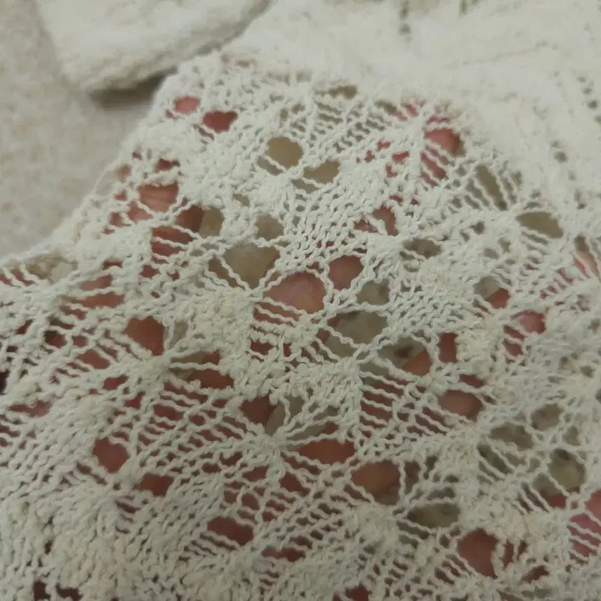 [BUNJANG] (S)자라 여성 반팔 니트 에크루 포인텔 / (S)자라 여성 반팔 니트 에크루 포인텔 W3115