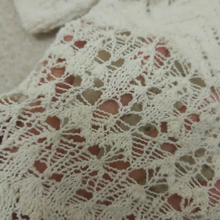 [BUNJANG] (S)자라 여성 반팔 니트 에크루 포인텔 / (S)자라 여성 반팔 니트 에크루 포인텔 W3115