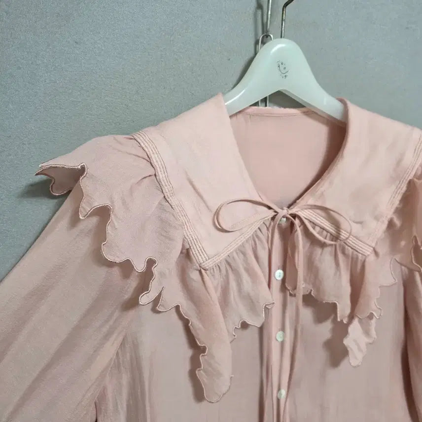 [SOLD OUT] 사틴 플랫카라 여성스런 블라우스 55  n4709