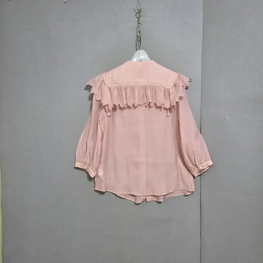 [SOLD OUT] 사틴 플랫카라 여성스런 블라우스 55  n4709